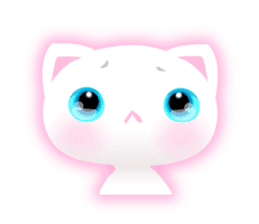 White kitty! sticker #10927646