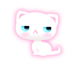White kitty! sticker #10927650