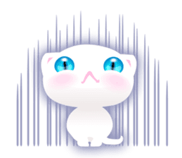 White kitty! sticker #10927652