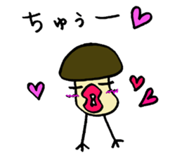 Birds mushrooms 2 sticker #10927737