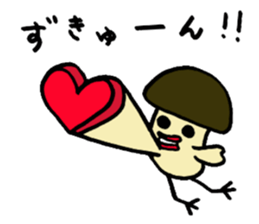 Birds mushrooms 2 sticker #10927747