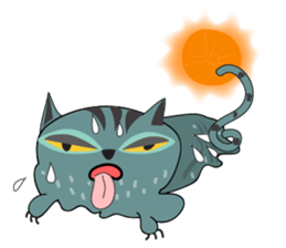 Funny Old Cat sticker #10927978