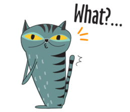 Funny Old Cat sticker #10927983