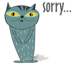 Funny Old Cat sticker #10927985