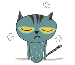 Funny Old Cat sticker #10927986