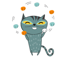 Funny Old Cat sticker #10927993