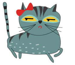 Funny Old Cat sticker #10927997