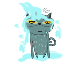 Funny Old Cat sticker #10928001