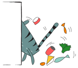 Funny Old Cat sticker #10928005