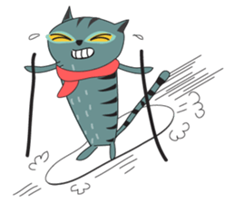 Funny Old Cat sticker #10928006