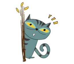 Funny Old Cat sticker #10928009