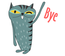 Funny Old Cat sticker #10928012