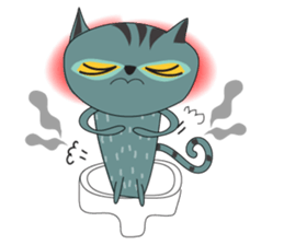 Funny Old Cat sticker #10928013