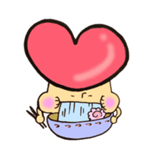 Heart mushroom sticker #10929159