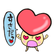 Heart mushroom sticker #10929165