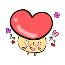 Heart mushroom sticker #10929203