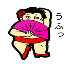 Daily life of sumo wrestlers. 2 sticker #10930863