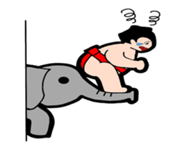 Daily life of sumo wrestlers. 2 sticker #10930894