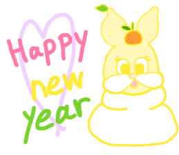 fruit rabbits sticker #10931489