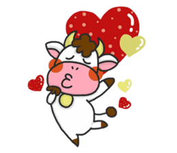happiness cow sticker #10931560