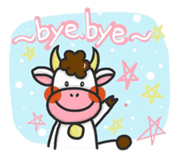 happiness cow sticker #10931561