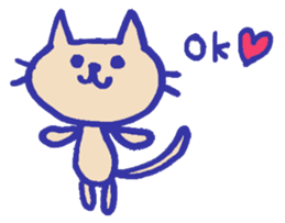 Meow-chan stamp of white cat sticker #10932096