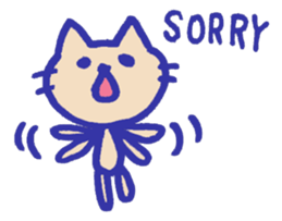 Meow-chan stamp of white cat sticker #10932097