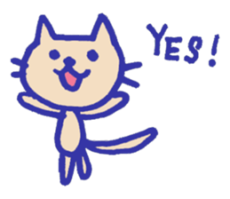 Meow-chan stamp of white cat sticker #10932102