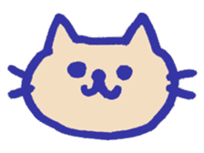 Meow-chan stamp of white cat sticker #10932105