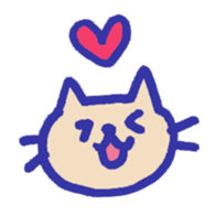 Meow-chan stamp of white cat sticker #10932106