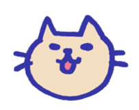 Meow-chan stamp of white cat sticker #10932107