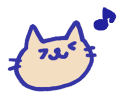 Meow-chan stamp of white cat sticker #10932111