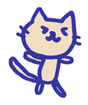 Meow-chan stamp of white cat sticker #10932119