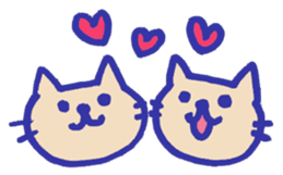 Meow-chan stamp of white cat sticker #10932120