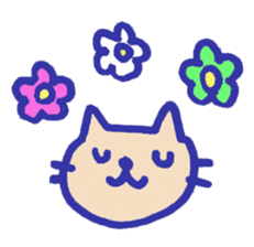 Meow-chan stamp of white cat sticker #10932122