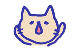 Meow-chan stamp of white cat sticker #10932125