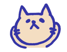 Meow-chan stamp of white cat sticker #10932126