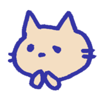 Meow-chan stamp of white cat sticker #10932128