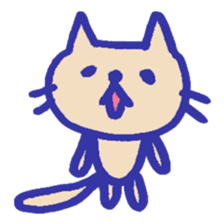 Meow-chan stamp of white cat sticker #10932135