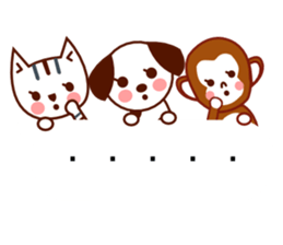 Three little animals sticker sticker #10932913
