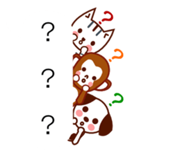 Three little animals sticker sticker #10932931