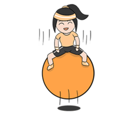 Aerobic Girl & Yoga Lady sticker #10933544