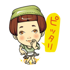 Changing clothes Momo-chan 6 sticker #10933737