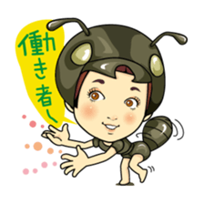 Changing clothes Momo-chan 6 sticker #10933741