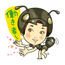 Changing clothes Momo-chan 6 sticker #10933741