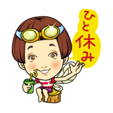 Changing clothes Momo-chan 6 sticker #10933745