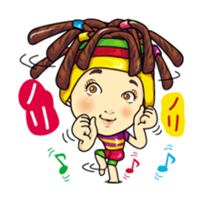 Changing clothes Momo-chan 6 sticker #10933759