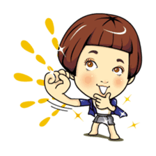 Changing clothes Momo-chan 6 sticker #10933767