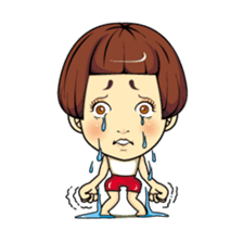 Changing clothes Momo-chan 6 sticker #10933774