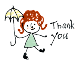 Girl of curly hair sticker #10933979